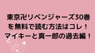 東京卍リベンジャーズ30巻を無料で読む方法はコレ！マイキーと真一郎の過去編！